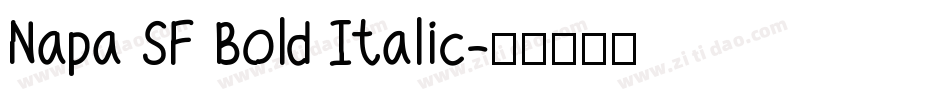 Napa SF Bold Italic字体转换